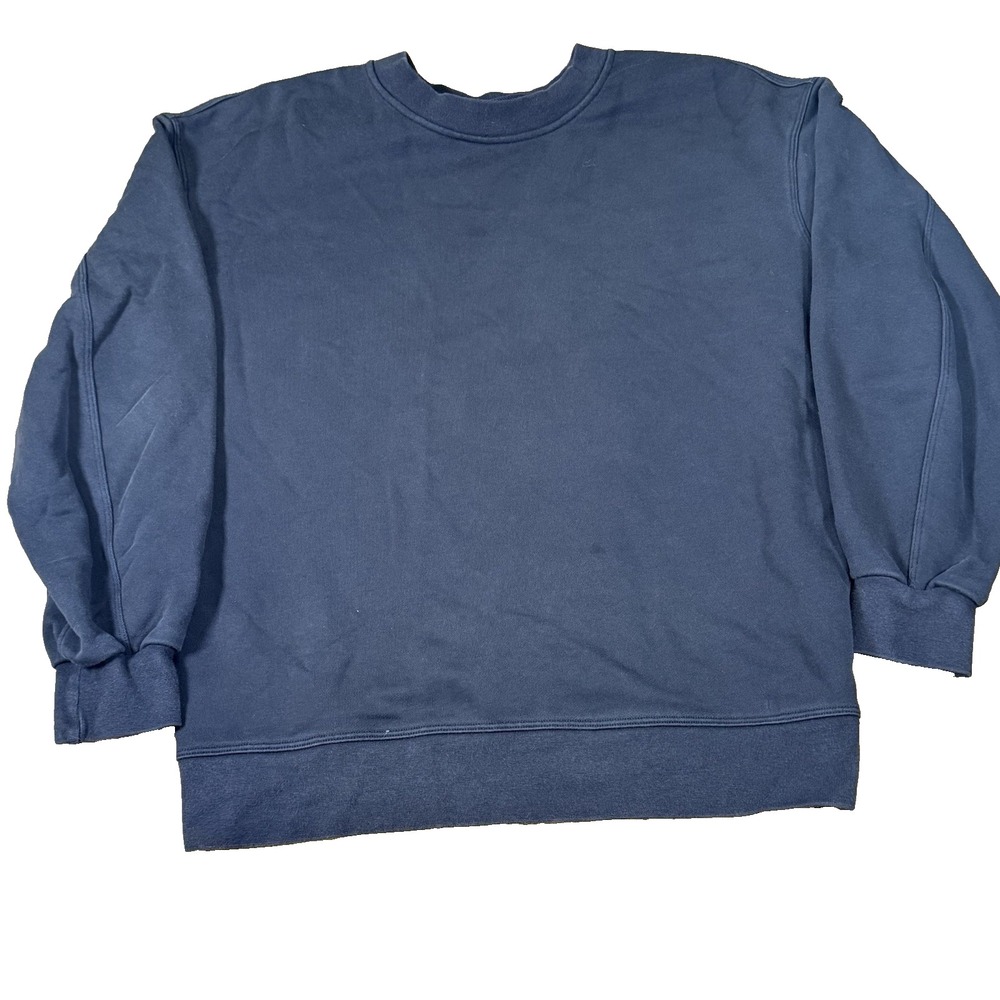 Lululemon Womens M/L Sweatshirt Faded Black Crewneck Pullover Back To It